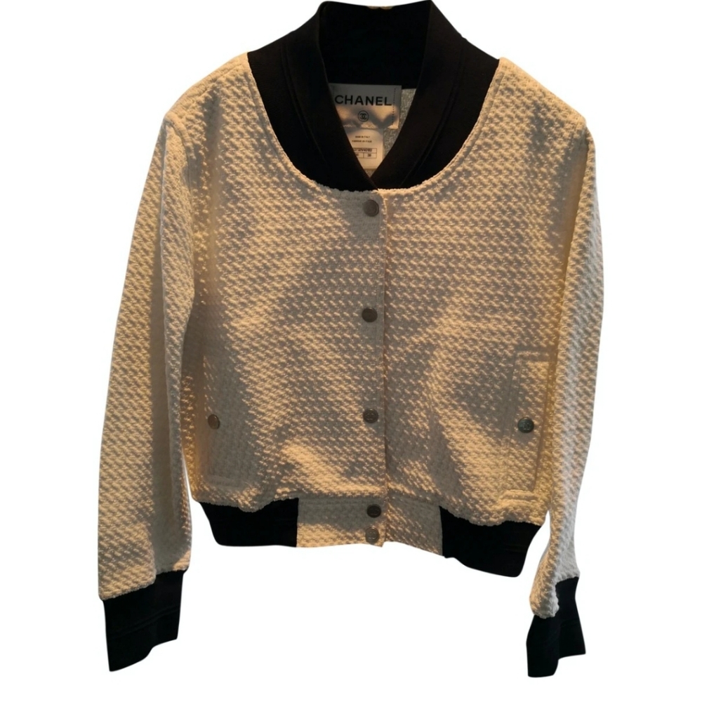 Chanel White Bomber Jacket
